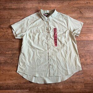 Eddie Bauer UPF 50 Short Sleeve Adventure Shirt Light Green Women's XLarge NWT